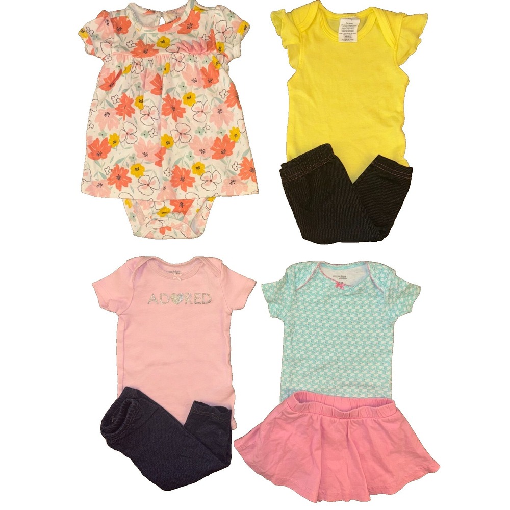 Baby Girl 3/6 Months Clothes Rompers Pants Shirts Bodysuits Outfits Summer Lot